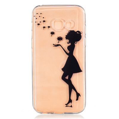 

Dandelion girl Dress girl Pattern Soft Thin TPU Rubber Silicone Gel Case Cover for SAMSUNG Galaxy A3 2017/A320