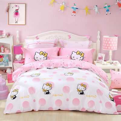 

Mercury Home Textiles (MERCURY) Хлопок Twill Print Cartoon Bed Трёхкомпонентный комплект блестящих постельных принадлежностей KT Beding Single Single 1.2 Bed