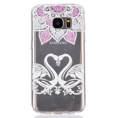 

Swan Pattern Soft Thin TPU Rubber Silicone Gel Case Cover for SAMSUNG GALAXY S7