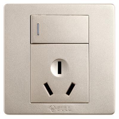 

Bull BULL switch socket G07 series 16A high power with switch socket 86 type panel G07E204A U6 champagne gold