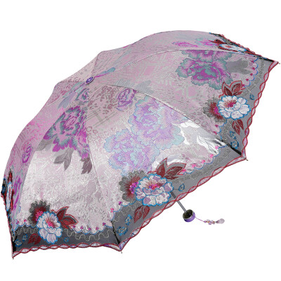 

Paradise umbrella flowers in the Virgin Mary three fold ultra-light umbrella 33027E lotus color