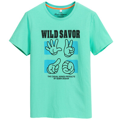 

Semir Semir футболки Мужские пуловеры случайные короткими рукавами футболки печать персонализированных 12,216,001,007 светло-зеленый L