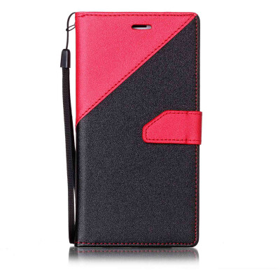 

Black + red Design PU Leather Wallet Case Classic Flip Cover with Stand Function and Credit Card Slot for IPHONE 7 PLUS