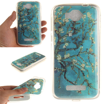 

Apricot tree Pattern Soft Thin TPU Rubber Silicone Gel Case Cover for Alcatel One Touch Pop C7