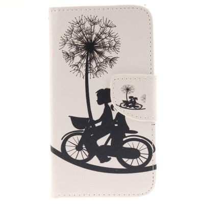 

Bike and Dandelion Design PU Leather Flip Cover Wallet Card Holder Case for Nokia Lumia N640