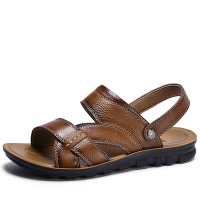 

Haotton (HAUT TON) сандалии мужская кожаная пляжная обувь 9371LX043 желтый коричневый 43 ярдов