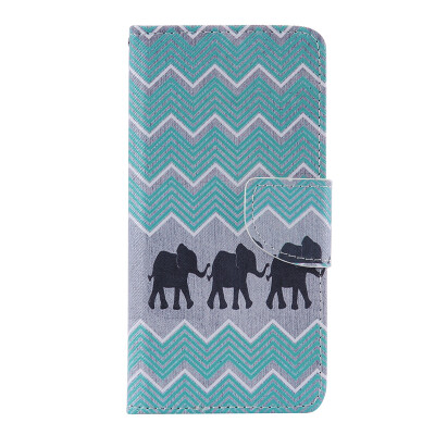 

Elephant Design PU Leather Flip Cover Wallet Card Holder Case for LG G5