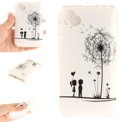 

Lovers&dandelion Pattern Soft Thin TPU Rubber Silicone Gel Case Cover for WIKO Sunny