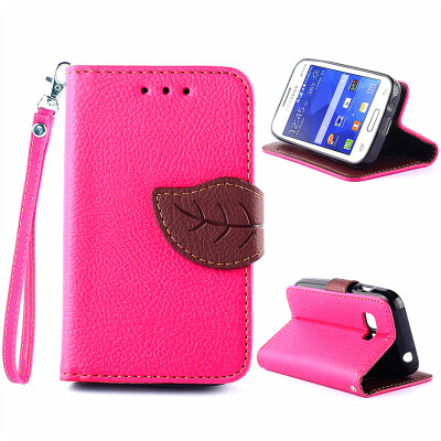 

Pink Design PU Leather Flip Cover Wallet Card Holder Case for Samsung Galaxy G310H