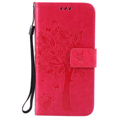 

Rose Tree Design Кожа PU откидной крышки Кошелек Карты Держатель чехол для SAMSUNG G530