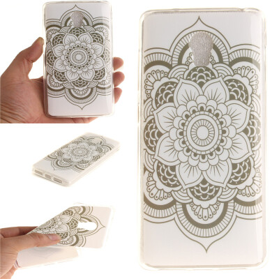 

White flowers Pattern Soft Thin TPU Rubber Silicone Gel Case Cover for Lenovo VIBE P1