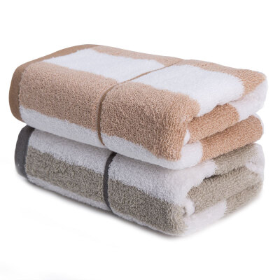 

【Jingdong Supermarket】 Yaguang towel home textiles cotton yarn-dyed soft-absorbent free dimension towel 2 pieces of gray / brown 32 * 72cm 90g