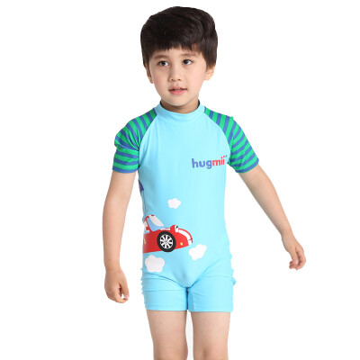 

Hugmii children swimsuit boys and girls cartoon baby conjoined sunscreen surfing suit FCIT0876 car 130 yards