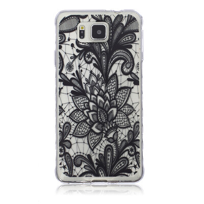 

Black Rose Pattern Soft Thin TPU Rubber Silicone Gel Case Cover for SAMSUNG GALAXY Alpha G850