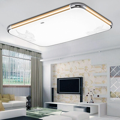 

TCL LED Ceiling Light Cool Gold 27W White Modern Simple Living Room Lamp Restaurant Light Bedroom Light Office Lighting Lighting Rectangular Light 65 * 43 * 10.5cm