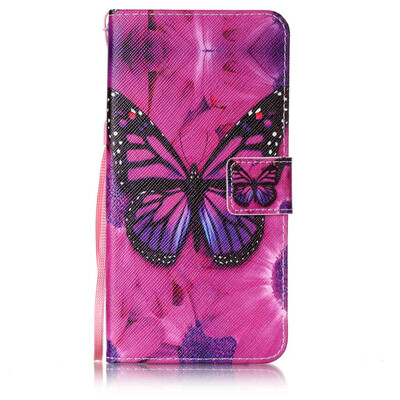 

Black Butterfly дизайн PU кожа флип крышку крышки кошелька карты чехол для Lenovo A7000