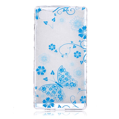 

Blue butterfly Pattern Soft Thin TPU Rubber Silicone Gel Case Cover for SONY Xperia Z5 Mini