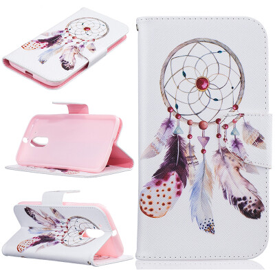 

Feather wind chimes Design PU Leather Flip Cover Wallet Card Holder Case for Moto G4/G4 Plus