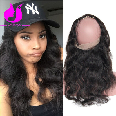 

Amethyst 360 Lace Frontal Body Wave Natural Hairline With Baby Hair Virgin Brazilian Body Wave 360 Frontal Closure