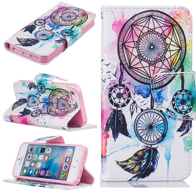 

Дизайн Dreamcatcher Дизайн Кожа PU флип крышку Кошелек Карты Держатель чехол для IPHONE 5/5S/5SE