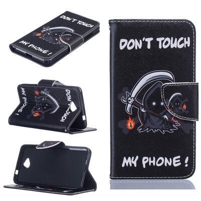 

Grim Reaper Design PU Leather Flip Cover Wallet Card Holder Case for Microsoft Lumia N650