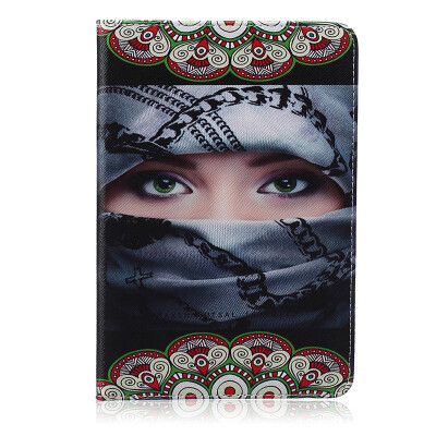 

Arabian girl Style Embossing Classic Flip Cover with Stand Function and Credit Card Slot for iPad Mini 4