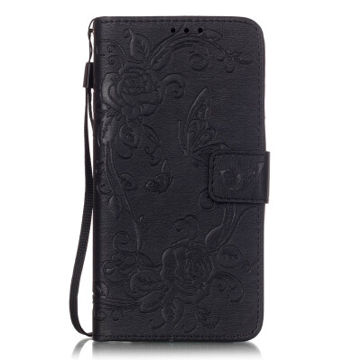 

Black Butterfly Style PU Leather Flip Cover Wallet Card Holder Case for SAMSUNG G530