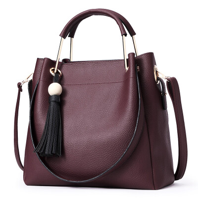 

Marshall Lantry Women's Bunches Vintage Tassel Buckets Simple Casual Shoulder Bag C110 Purple