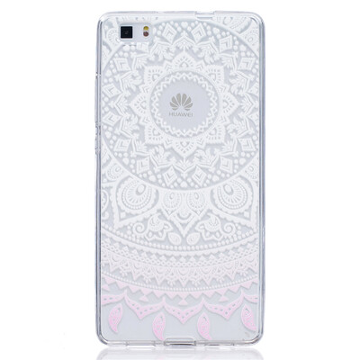 

Белый шаблон Pattern Мягкий Тонкий TPU Резиновый Силиконовый гель Чехол для HUAWEI P8 Lite