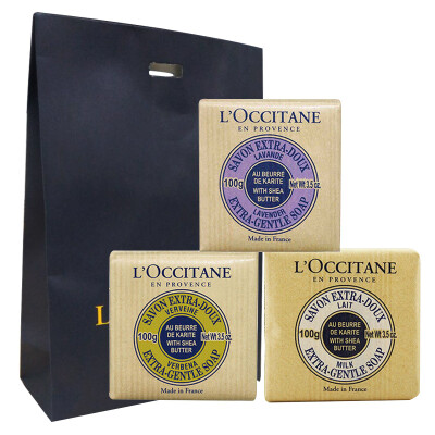 

Occitane (L'OCCITANE) установлены три красочные мыло 100г * 3 (Kit отшелушивающие кожу увлажняющий чистки ванны) передают случайный упаковки вкус