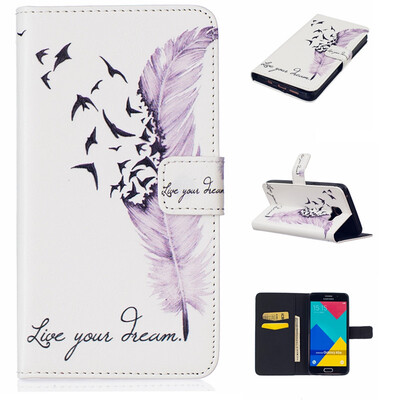

Plumes Design PU Leather Flip Cover Wallet Card Holder Case for SAMSUNG GALAXY A5 2016A510