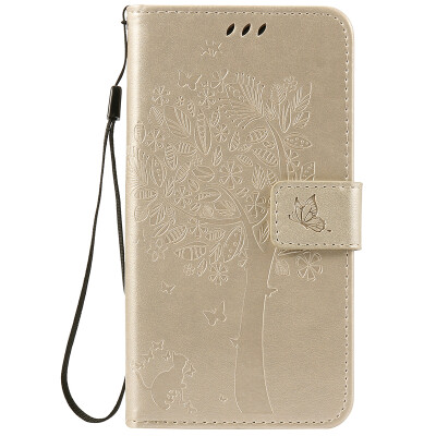 

Gold Tree Design PU Leather Flip Cover Wallet Card Holder Case for HUAWEI MATE