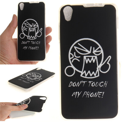 

Do not touch me Pattern Soft Thin TPU Rubber Silicone Gel Case Cover for Lenovo S850