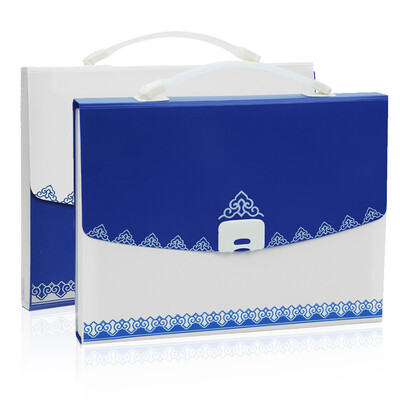

GuangBo A4 portable organ bag file package folder blue&white random A7005
