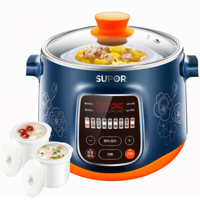 

Supor SUPOR electric stew pot electric stew pot DZ22YC816-40 pot of three can be reserved for water stew