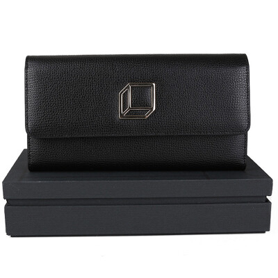 

Pierre Cardin pierrecardin lady wallet elegant fashion three fold female wallet long paragraph cowhide ticket clip box C6C657071-61A black