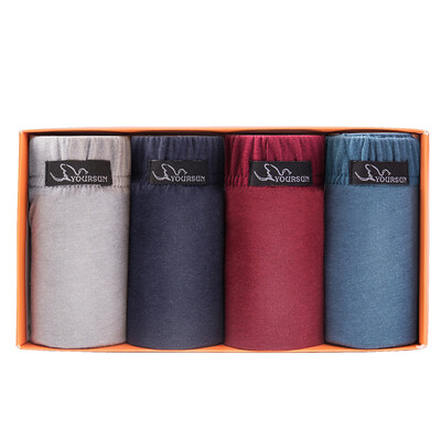 

YOUR SUN men&39s underwear comfortable cotton flat pants four loaded 1951422-4 light gray Tibetan red dark blue  175