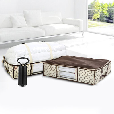

Jingdong supermarket] Tai Li storage box large toy clothes debris bed bottom storage box containing compressed bags can be folded window