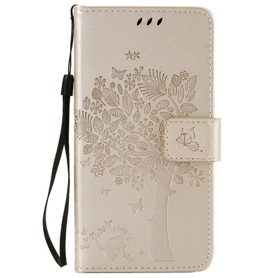 

Gold Tree Design PU Leather Flip Cover Wallet Card Holder Case for HUAWEI HONOR 5C