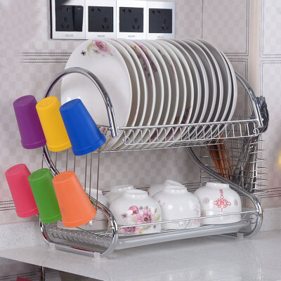 

According to Emperor European EDO dish rack double drain kitchen shelves storage rack chopsticks tube TH8041