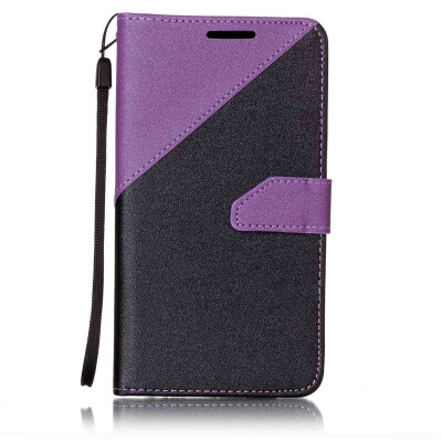 

Black + Purple Design PU Leather Wallet Case Classic Flip Cover with Stand Function and Credit Card Slot for SAMSUNG Galaxy J7