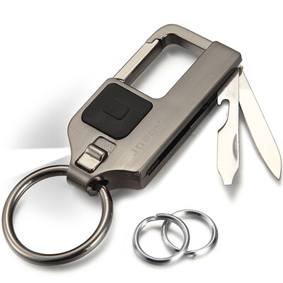 

JOBON Bang Bang light knife knife screwdriver opener multi-key ring seconds circle picking key ring car key chain ring ZB-8759B black birthday gift