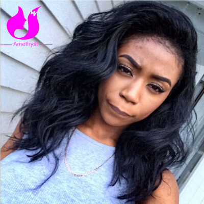 

Amethyst 8A Brazilian Human Hair Full Lace Wigs Natural Wave Bob Cut Full Lace Wigs For Black Women