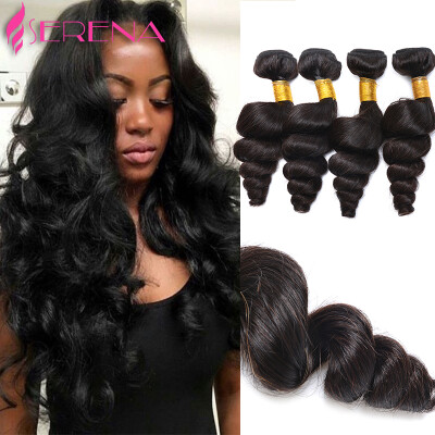 

Peruvian Loose Wave Human Hair Bundles 4 pcs 7A Peruvian Virgin Hair Peruvian Wavy Hair Loose Wave Puruvian Hair Bundles 100g/pc