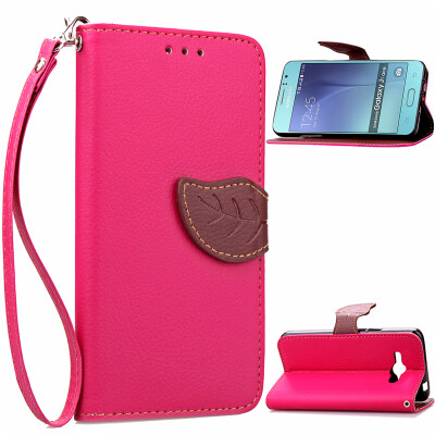 

Pink Design PU Leather Flip Cover Wallet Card Holder Case for Samsung Galaxy J1 AceJ110