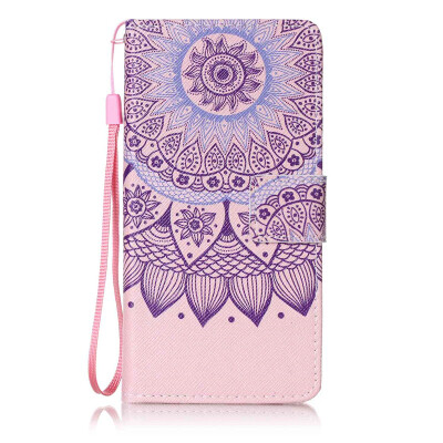 

Purple Sunflower Design PU Leather Flip Cover Wallet Card Holder Case for Samsung Galaxy J5（2016）/J510