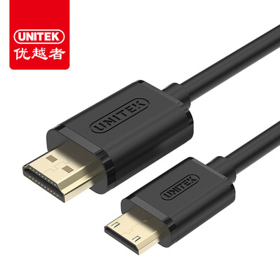 

Улучшенный человек (UNITEK) кабель Mini HDMI HDMI кабель Mini HDMI 1 метр видео конвертера таблетка двунаправленному конвертор подключен HD TV линий мини черной линия Y-C151