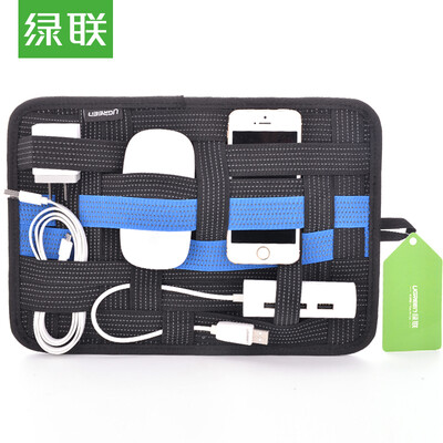 

Зеленый (UGREEN) цифровой накопитель для хранения данных гарнитура для хранения данных кабель для хранения мобильных зарядных устройств для жестких дисков отделка эластичная вмещающая пластина большой 20324