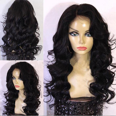 

Brazilian hair wavy lace front wig glueless lace front human hair wavy wig with baby hair for black women