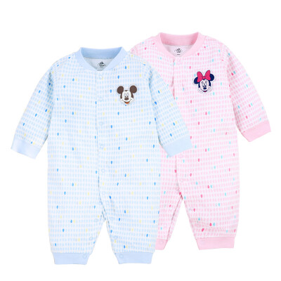 

Jingdong Supermarket] Disney baby one-piece clothing baby jeans climb long sleeves before and after opening the crotch underwear DA712GE22P0166 light powder point 66